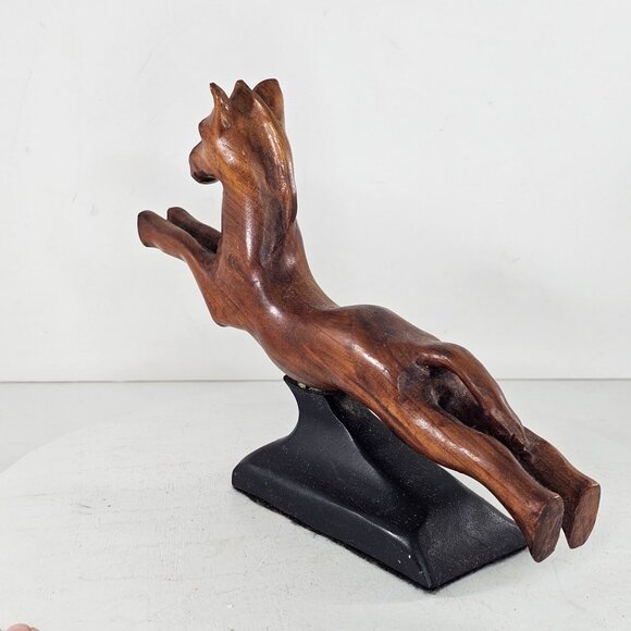 Handcrafted Wooden Horse Sculpture Jumping By W.L. Bill Payne Oklahoma Folk Art - Picture 8 of 11